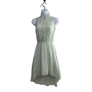 NWOT Atmosphere  Green Lace Peter‎ Pan Sleeve Fit & Flare 2 Piece Dress Size 2